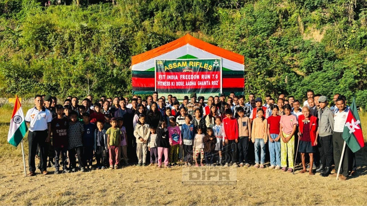 FIT INDIA FREEDOM RUN 7.0 HELD AT PHELUNGRE, KIPHIRE