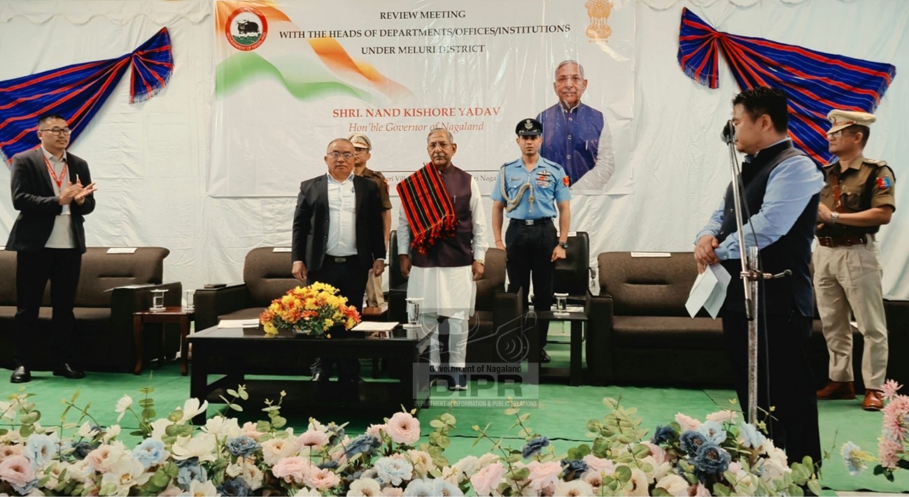 Governor of Nagaland, Nand Kishore Yadav with other officials during his visit to Meluri District on 28th October 2026. (APRO Meluri)