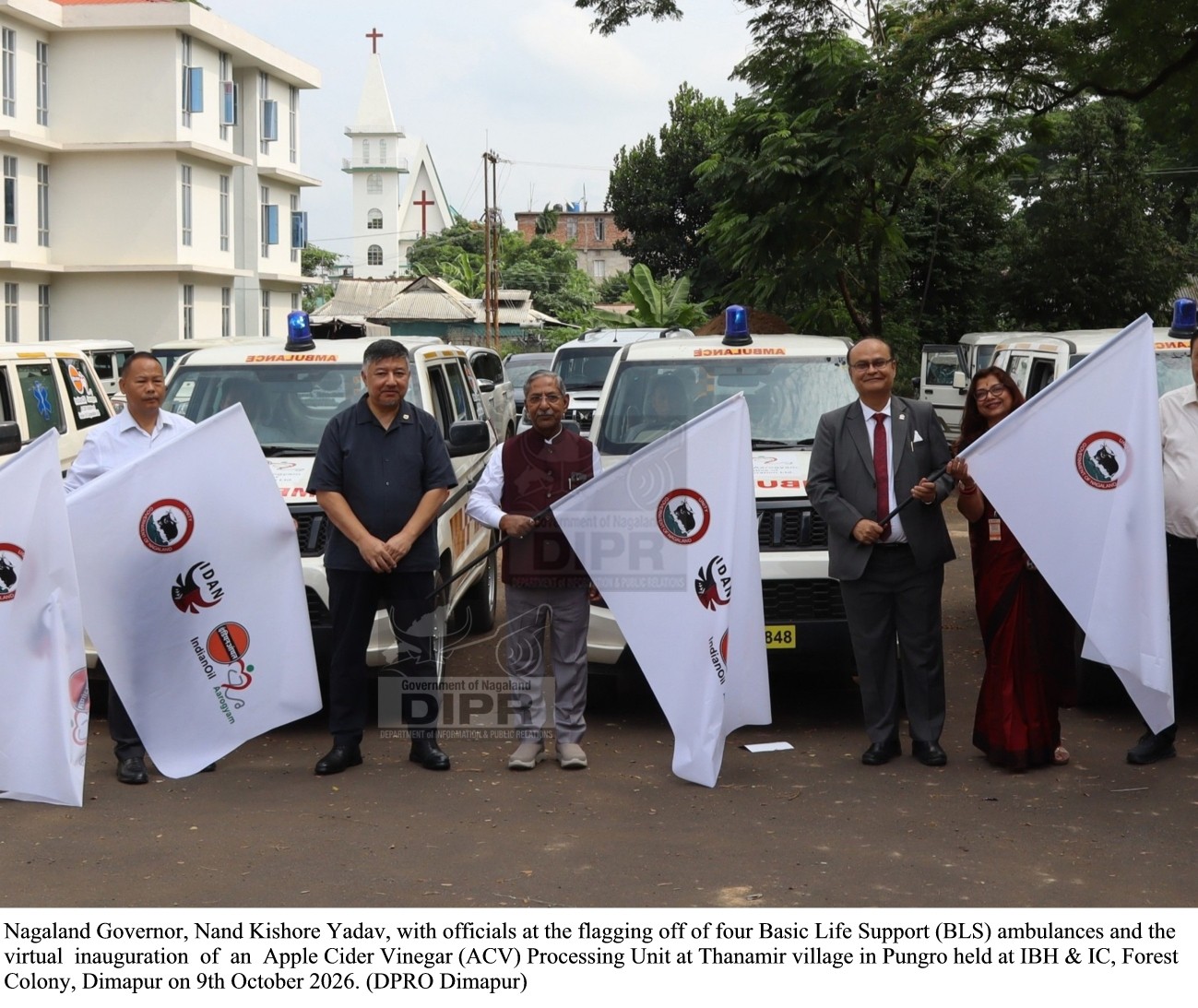 IDAN LAUNCHES BLS AMBULANCE, APPLE CIDER VINEGAR PROCESSING UNIT IN NAGALAND