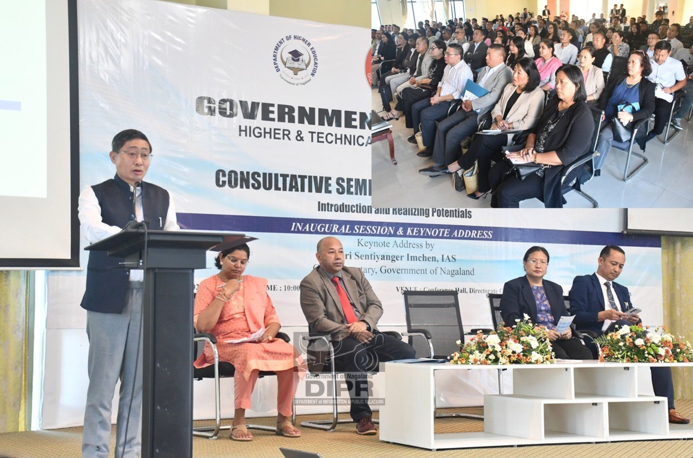 Chief Secretary, Sentiyanger Imchen, IAS addressing during the one-day consultative seminar on “Emerging Trends: Introduction and Realising Potential” held at the Conference Hall, Department of Information Technology and Communication, Kohima on 30th October 2026. (DIPR)